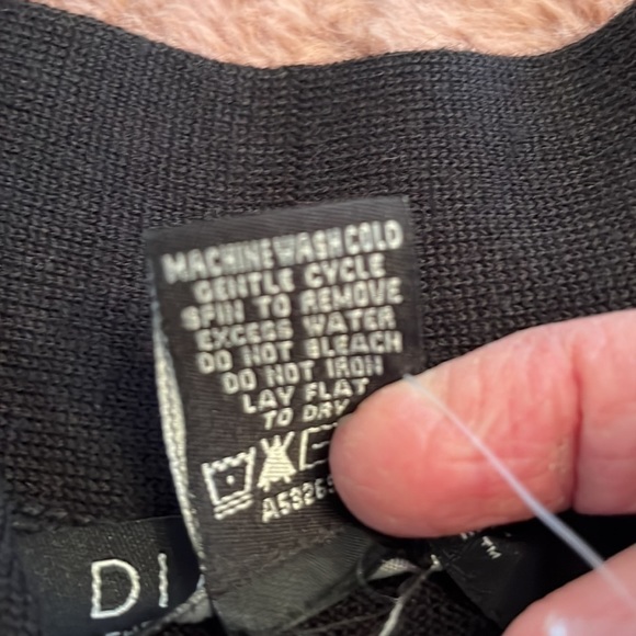 NWT from QVC Small Black Dialogue Maxi Dress Washable in Wool/Acrylic - Picture 8 of 10